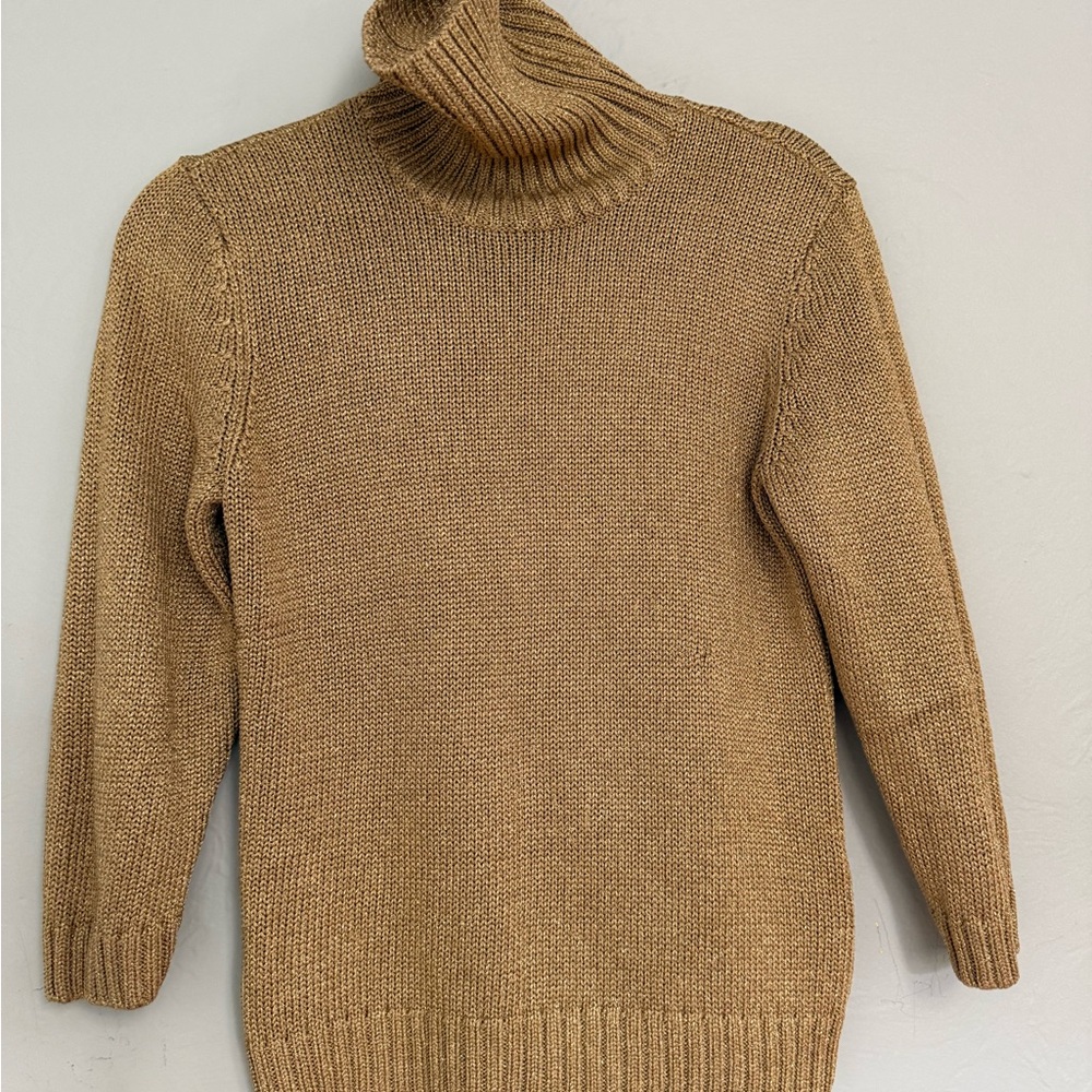 Ralph Lauren Metallic Gold Knit Sweater